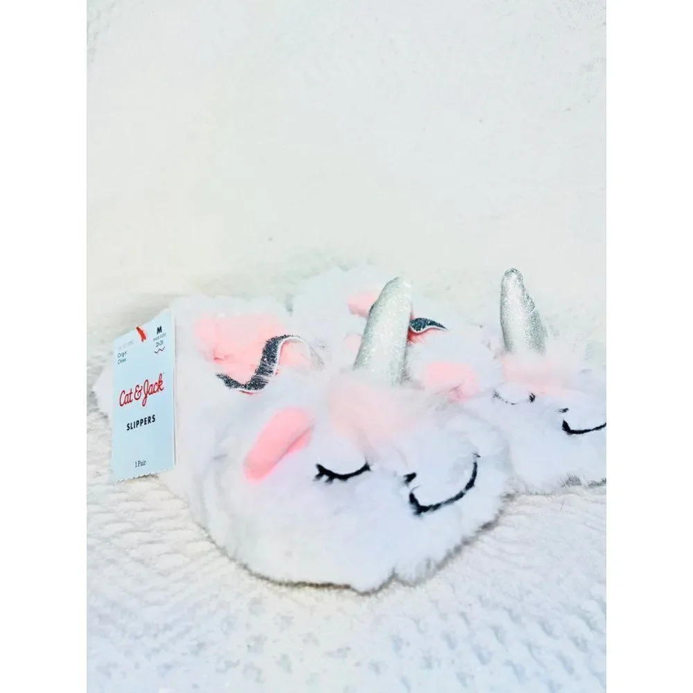 Toddler Girls‎ Cat & Jack Unicorn Slippers M (2T-3T) NWOT